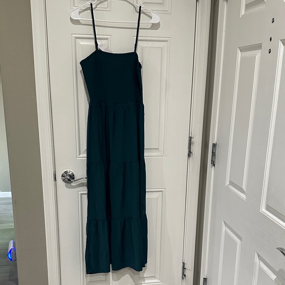 Chic Teal Midi Dress